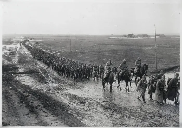 Framed Print : German Rifle Company Marching Framed Print : German Rifle Company Marching
