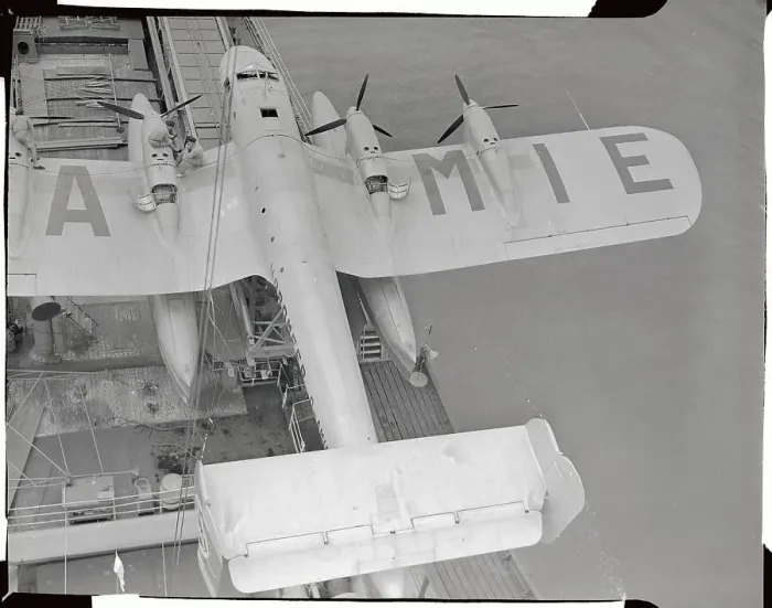 Framed Print : German Seaplane on Board Ship Framed Print : German Seaplane on Board Ship
