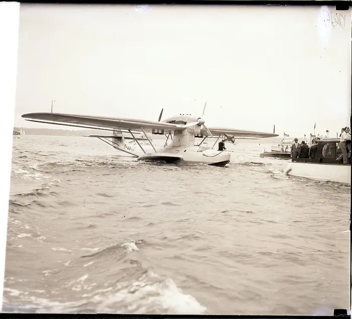 Framed Print : German Seaplane Off Long Island Coast Framed Print : German Seaplane Off Long Island Coast