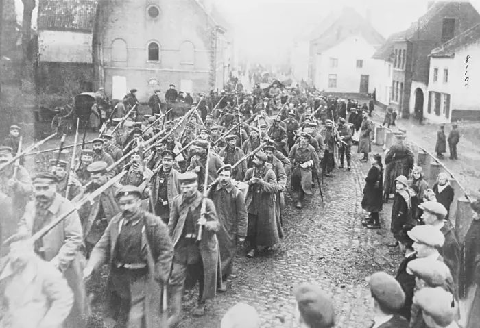 Framed Print : German Soldiers Marching Framed Print : German Soldiers Marching