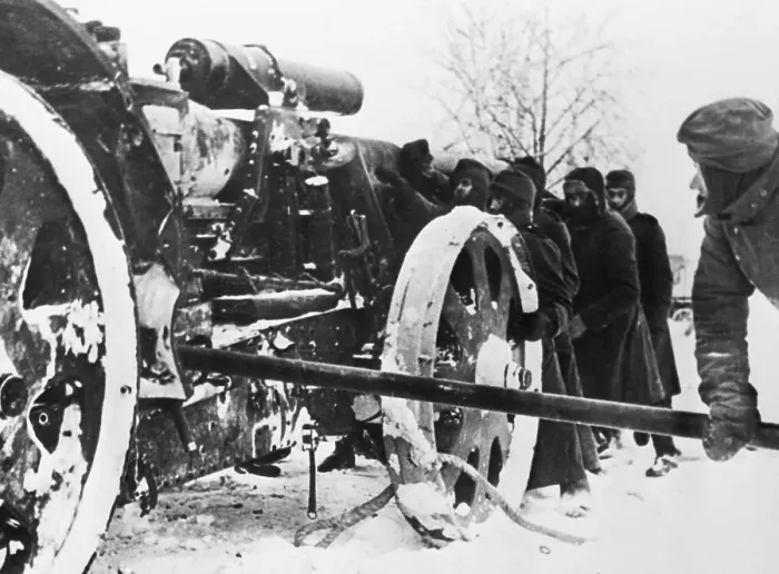 Framed Print : German Soldiers Moving Artillery Framed Print : German Soldiers Moving Artillery