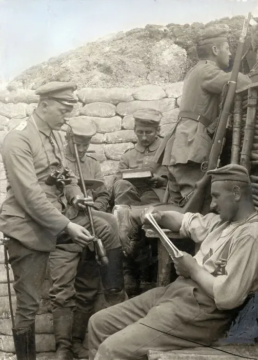 Framed Print : German Soldiers Relaxing Framed Print : German Soldiers Relaxing