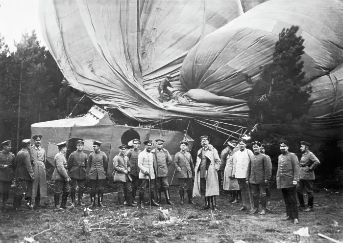 Framed Print : German Soldiers W / Grounded Dirigible Framed Print : German Soldiers W / Grounded Dirigible