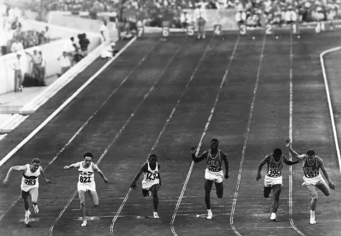 Framed Print : German Sprinter Winning Olympic Dash Framed Print : German Sprinter Winning Olympic Dash