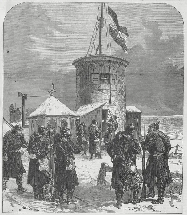 Framed Print : German Troops Raising Flag Framed Print : German Troops Raising Flag