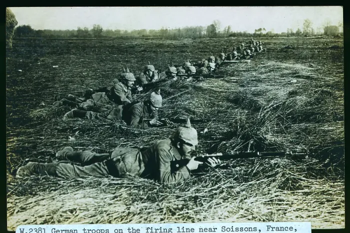 Framed Print : German Troops On Stomach Ready To Fire Framed Print : German Troops On Stomach Ready To Fire