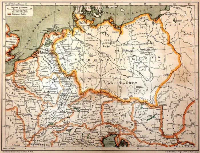 Framed Print : Germania in 2 century after Christ Framed Print : Germania in 2 century after Christ