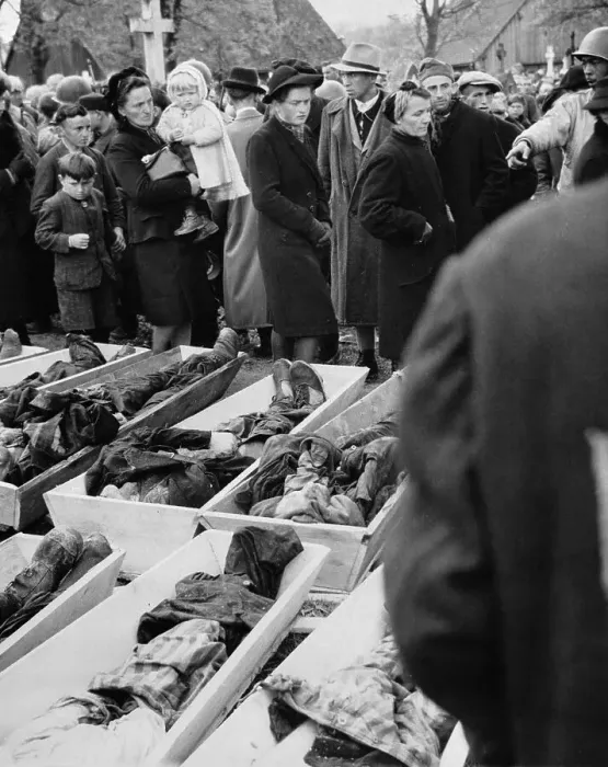 Framed Print : Germans Gazing at Bodies of Polish Jew Victims Framed Print : Germans Gazing at Bodies of Polish Jew Victims