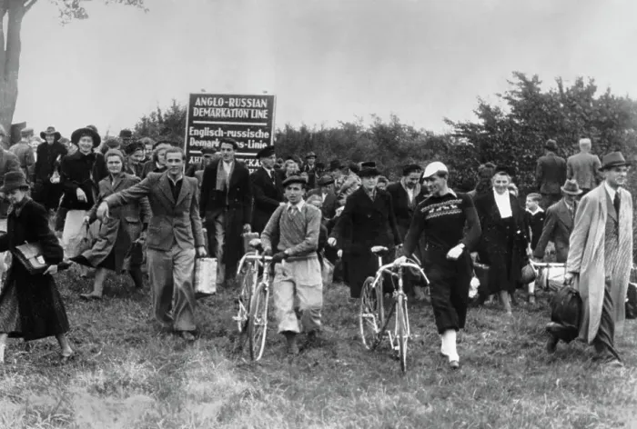 Framed Print : Germans Leaving Soviet Zone
