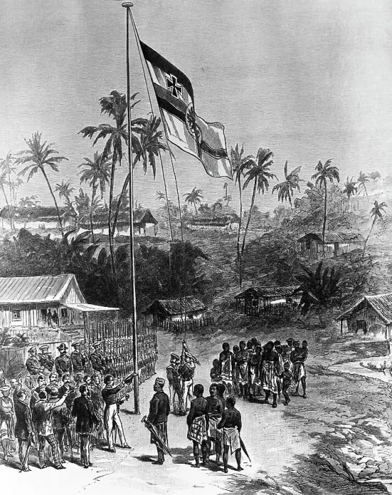 Framed Print : Germans Take Possession Of Cameroon Framed Print : Germans Take Possession Of Cameroon
