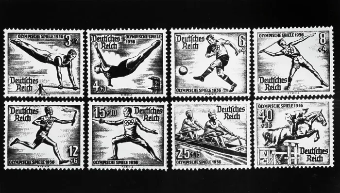 Framed Print : Germany Issues Olympic Stamps 1936