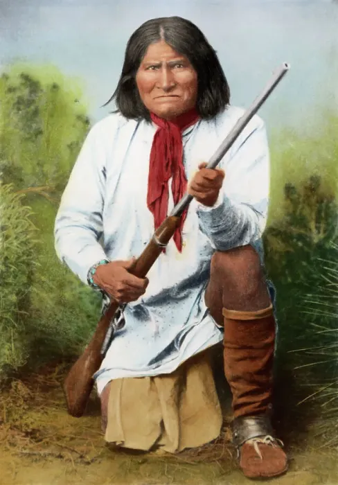Framed Print : Geronimo Holding Rifle Framed Print : Geronimo Holding Rifle