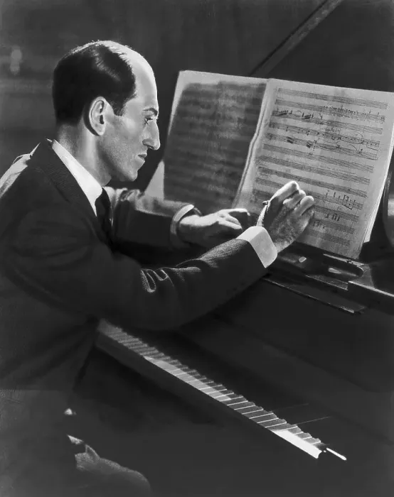 Framed Print : Gershwin Composing