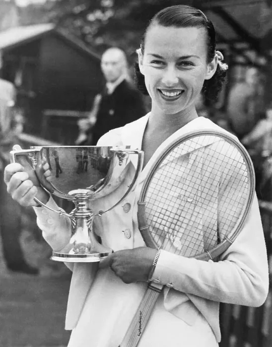 Framed Print : Gertrude Moran Holding Championship Trop Framed Print : Gertrude Moran Holding Championship Trop