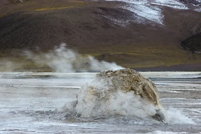 Framed Print : Geyser, geyserite vent releasing steam, El Tatio, the highest geyser field in the world, Antofagasta, on the edge of the Atacama Desert, Chile Framed Print : Geyser, geyserite vent releasing steam, El Tatio, the highest geyser field in the world, Antofagasta, on the edge of the Atacama Desert, Chile