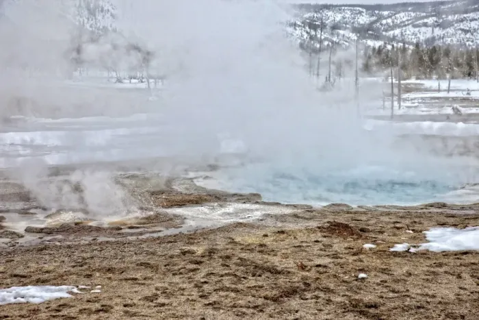 Framed Print : Geyser, Yellowstone National Park