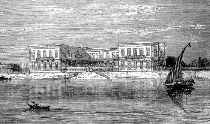 Framed Print : The Gezireh Palace, Gezira Palace, Zamalek Palace is a guest house built between 1863 and 1868 by the German architect Julius Franz for high visitors of the Khedive Ismail Pasha, in Cairo, Egypt Framed Print : The Gezireh Palace, Gezira Palace, Zamalek Palace is a guest house built between 1863 and 1868 by the German architect Julius Franz for high visitors of the Khedive Ismail Pasha, in Cairo, Egypt