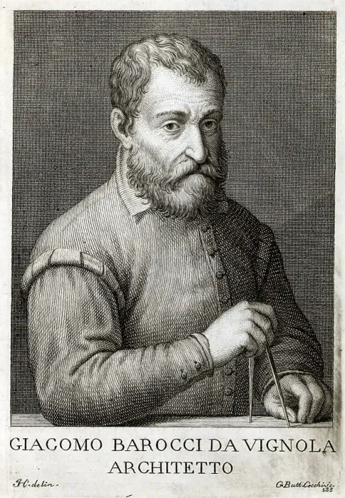 Framed Print : Giacomo Da Vignola Using A Compass Framed Print : Giacomo Da Vignola Using A Compass