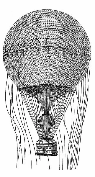 The Giant. Antique illustration of The Giant balloon