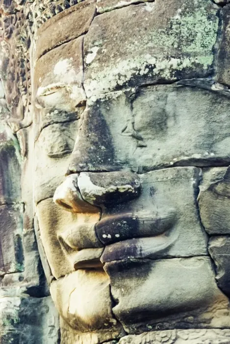 Framed Print : Giant carved stone faces at Bayon temple Framed Print : Giant carved stone faces at Bayon temple