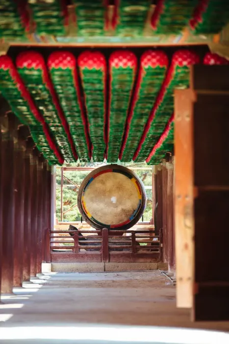 Framed Print : Giant Drum in Bulguksa Buddhist Temple Framed Print : Giant Drum in Bulguksa Buddhist Temple