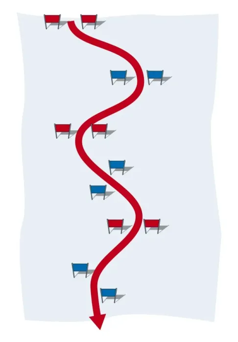 Framed Print : Giant slalom course Framed Print : Giant slalom course
