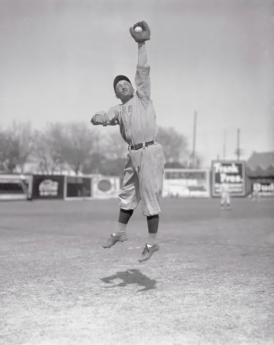 Framed Print : Giant Team Player Reaching for a Catch Framed Print : Giant Team Player Reaching for a Catch