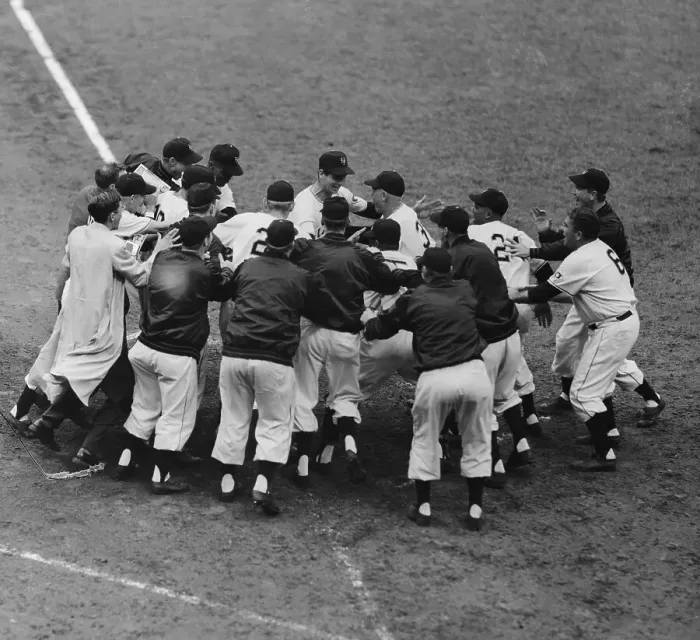 Framed Print : Giants Celebrating Home Run Framed Print : Giants Celebrating Home Run