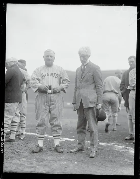 Framed Print : Giants Manager McGraw Accepting Medal