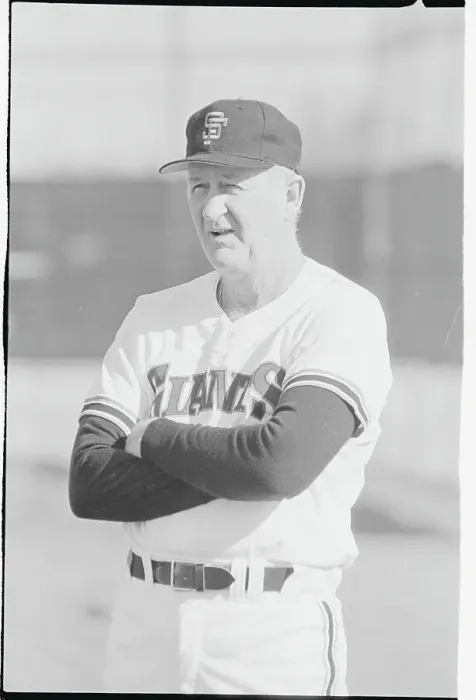 Framed Print : Giants Manager Roger Craig Concentrating on Spring Training Action