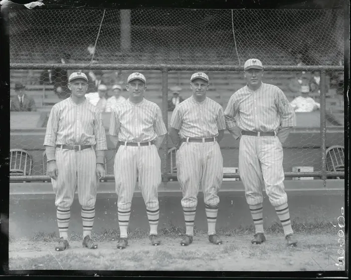 Framed Print : Giants Outfielders Standing on Field Framed Print : Giants Outfielders Standing on Field