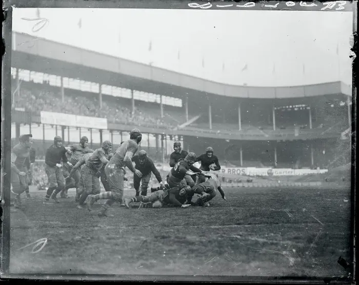 Framed Print : Giants Playing Cleveland Bulldogs