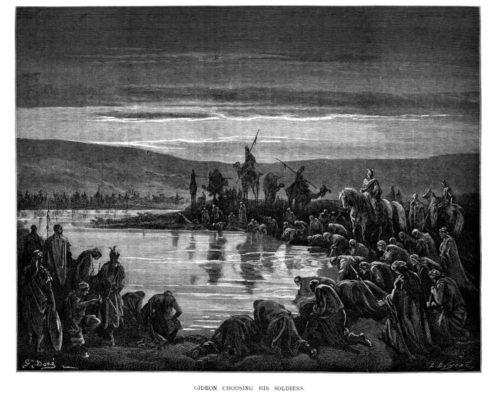 Framed Print : Gideon Choosing His Soldiers Framed Print : Gideon Choosing His Soldiers