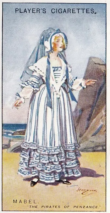 Framed Print : Gilbert and Sullivan production of The Pirates of Penzance, on Player's Cigarettes tobacco card, 1925 Framed Print : Gilbert and Sullivan production of The Pirates of Penzance, on Player's Cigarettes tobacco card, 1925