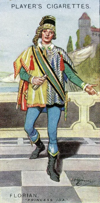 Framed Print : Gilbert and Sullivan production of Princess Ida, on Player's Cigarettes tobacco card, 1925 Framed Print : Gilbert and Sullivan production of Princess Ida, on Player's Cigarettes tobacco card, 1925