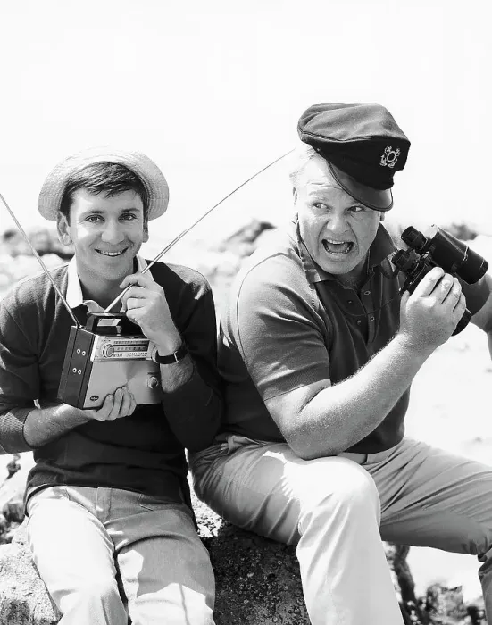 : Gilligan and The Captain Sitting on Rock : Gilligan and The Captain Sitting on Rock