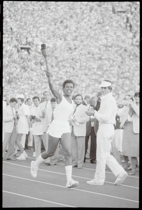 Framed Print : Gina Hemphill Running with Olympic Torch Framed Print : Gina Hemphill Running with Olympic Torch