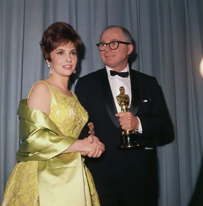 Framed Print : Gina Lollobrigada and Billy Wilder Framed Print : Gina Lollobrigada and Billy Wilder