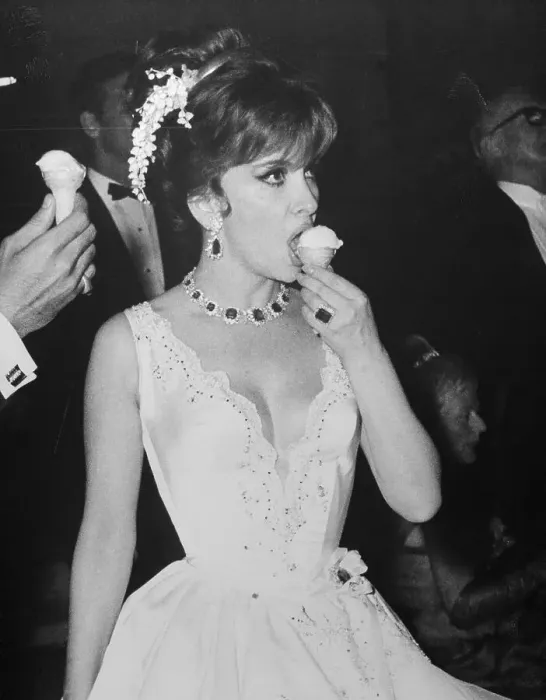 Framed Print : Gina Lollobrigida Eating Ice Cream Cone Framed Print : Gina Lollobrigida Eating Ice Cream Cone