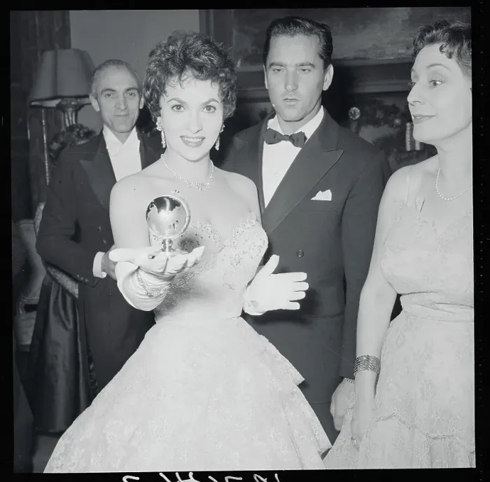 Framed Print : Gina Lollobrigida with Her Husband Framed Print : Gina Lollobrigida with Her Husband