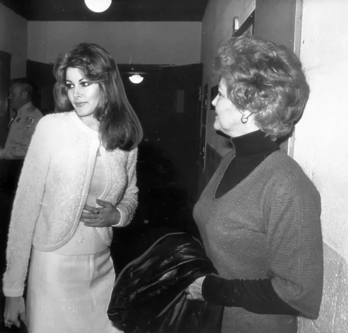 Framed Print : Ginger Alden & Mother Outside Courtroom Framed Print : Ginger Alden & Mother Outside Courtroom