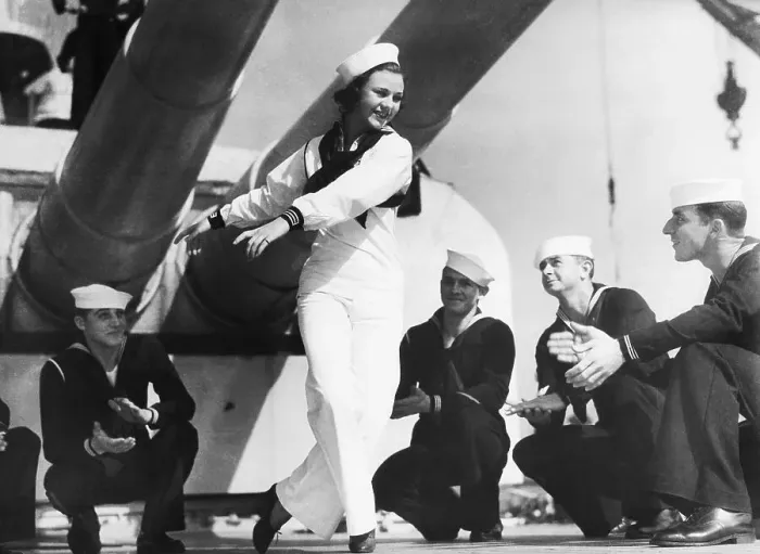 Framed Print : Ginger Rogers Dances For Sailors Framed Print : Ginger Rogers Dances For Sailors