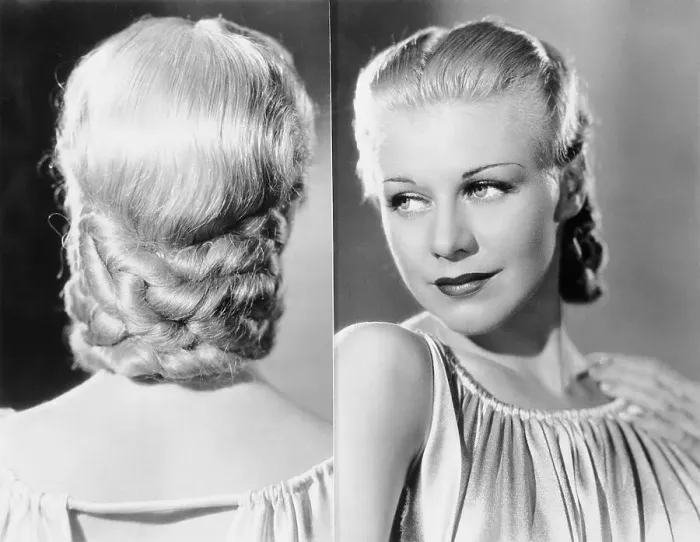 Framed Print : Ginger Rogers Wearing Golden Plaque Hairdo Framed Print : Ginger Rogers Wearing Golden Plaque Hairdo