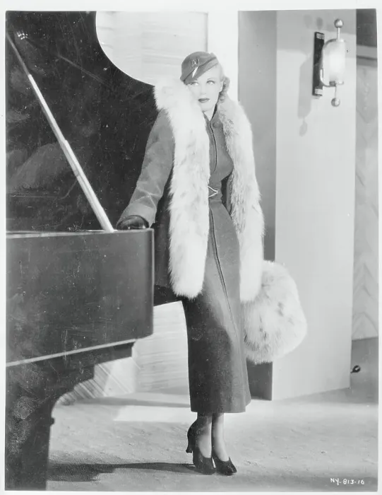 Framed Print : Ginger Rogers Wearing a Snow Lynx Framed Print : Ginger Rogers Wearing a Snow Lynx