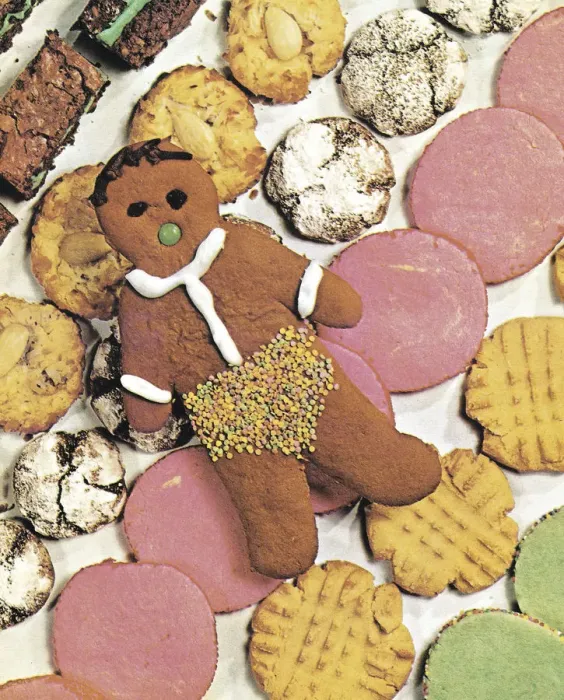 Framed Print : Gingerbread Man on Cookies