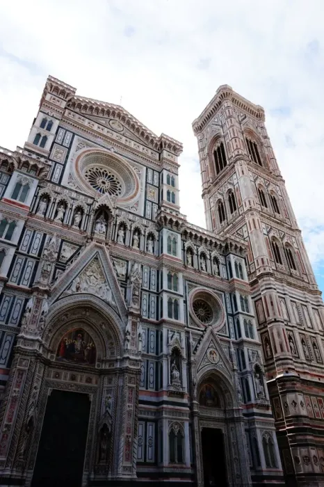 Framed Print : Giottos Campanile and Marble FaAzade Cathedral of Florence, Italy