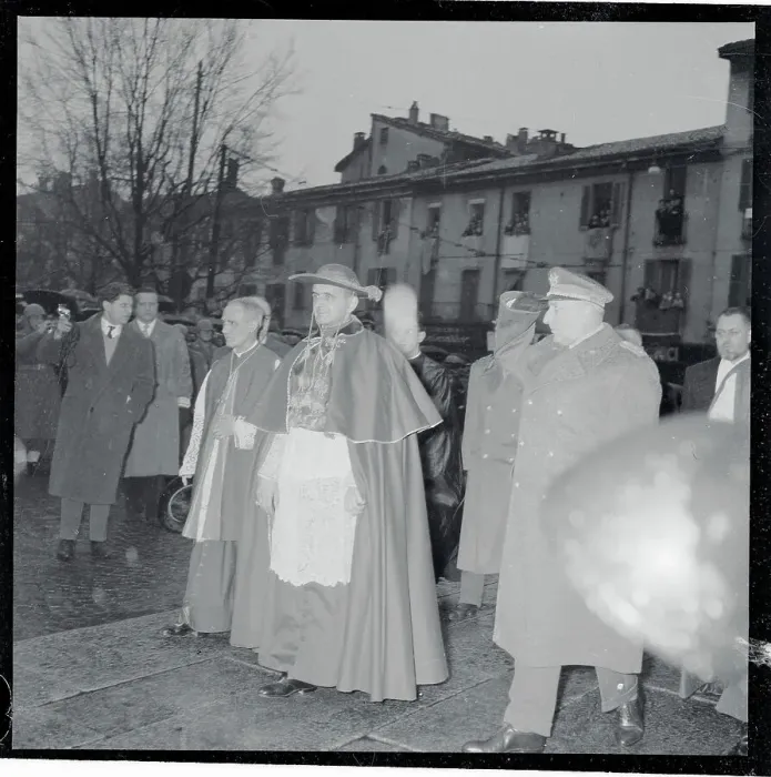 Framed Print : Giovanni Montini Walking with Colleagues Framed Print : Giovanni Montini Walking with Colleagues