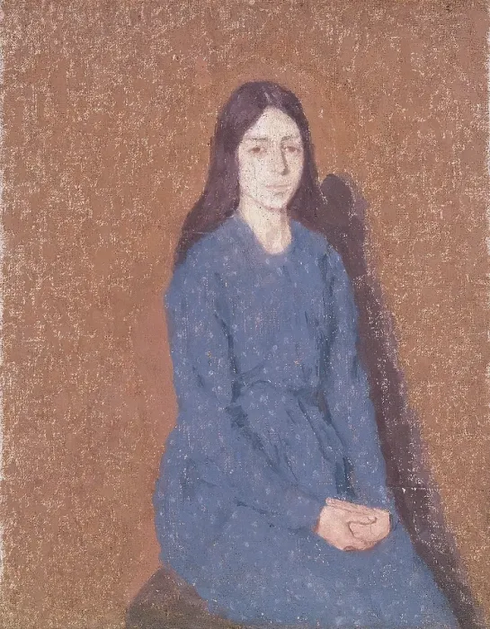 Framed Print : Girl In A Blue Dress, 1900-1935 Framed Print : Girl In A Blue Dress, 1900-1935