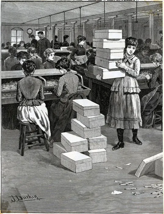 Framed Print : Girl Carrying Boxes; Cigarette Factory Framed Print : Girl Carrying Boxes; Cigarette Factory
