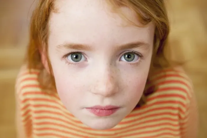 Framed Print : Girl, child, red hair, portrait